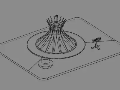 Catedral de Brasilia - 1 by 500 Scale - READY FOR 3D Print 3D print model