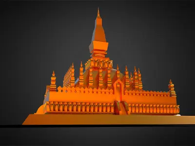 Thad Luang in Vientiane Capital 3D print model