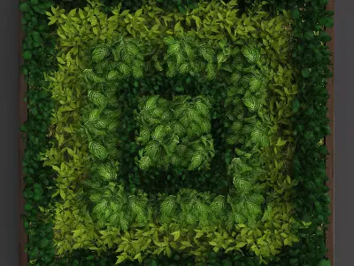 Vertical gardening 07 Low-poly 3D model