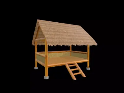 Bamboo Hut Series 01 PBR 4K 3D model