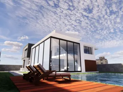 luxurious modern house 3D model