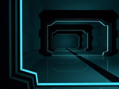 Sci Fi Corridor 3D model 141