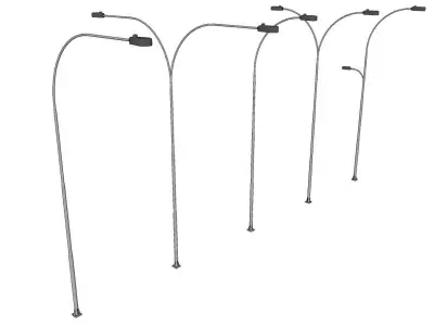 Lamp Post - Light Pole - Light Post - Street Light - Group 03 3D model