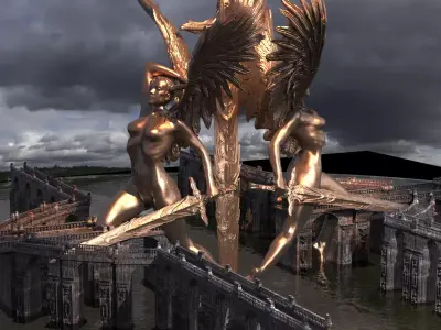Arthurian bridges  3 3D model