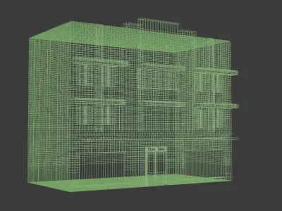 Miami Building 3D Model Low-poly 3D model