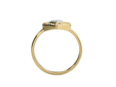 Light Minimalist Diamond Ring 3D print model 28
