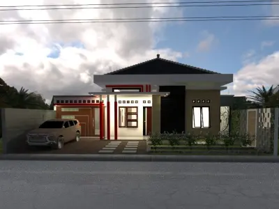 modern japan house 3D print model