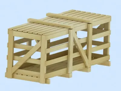 Wooden Crate 3D model