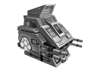 Rotating turret - frozen type 01 3D model