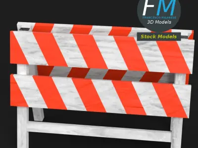 Construction barrier 3D model purchase
