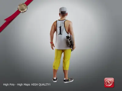 Skater Male A CC 21 30 001 3D model