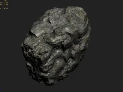 Huangguoshu Waterfall - Stone 03 3D model