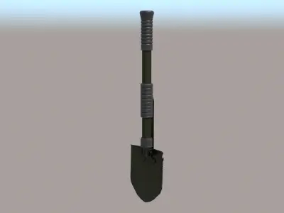 Military Shovel Low-poly 3D model