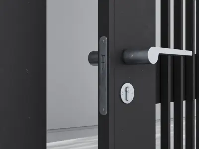 Aluminium door 176 3D model