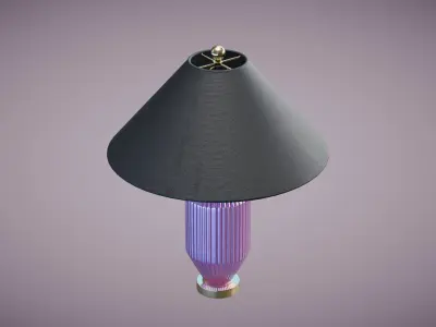 Glass Table Lamp Low-poly 3D model