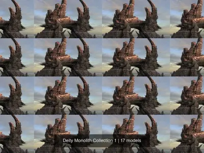 Deity Monolith Collection 1 3D Model Pack
