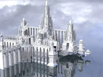 Final Fantasy High fantasy City 2 ocean 3D 3D model