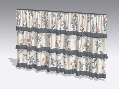 Curtain Low-poly 3D model