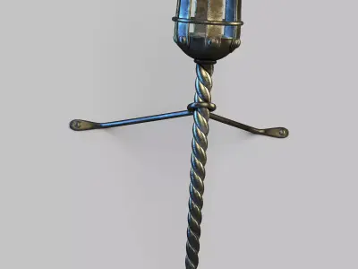 Medieval Torch 2 Low-poly 3D model