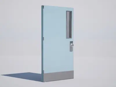Interior Door Low-poly 3D model