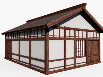 Small Hut Low-poly 3D model