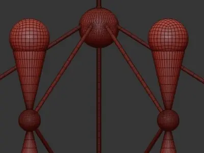 Light Sputnik Crosby 16 Chandeliert 3D model