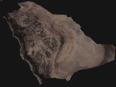 Saudi Arabia Low-poly 3D model