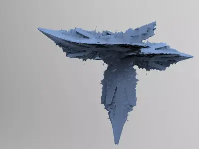 Sci fi mushroom Dome 1 3D model