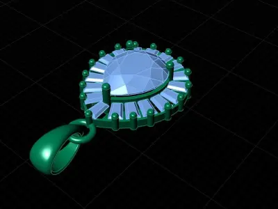 Pendant 3dm stl 3D print model with measurements 3D print model