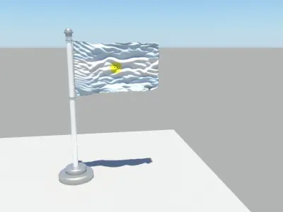 Argentina Flag 3D model