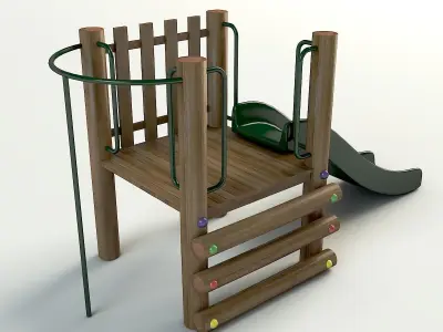 Wood playground 3D model