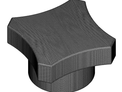 Faucet Square Knob 3D print model