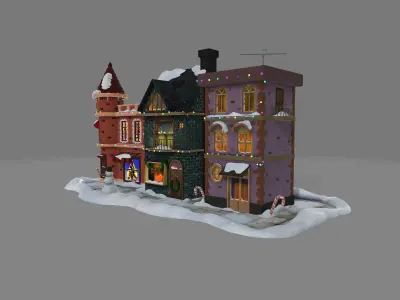 snow houses 3D model
