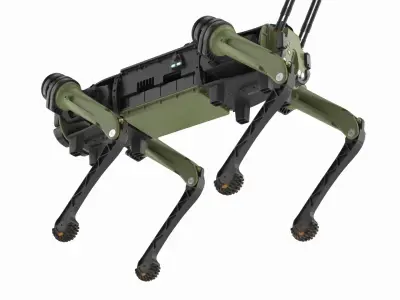  Ghost Robotics Vision 60 Robot Tactical Quadruped Green Black Simplified 