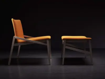 Capita Lounge and Ottoman 3D model