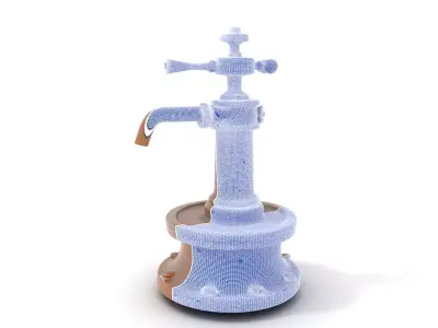 Vintage Brass Pump model pack Low-poly 3D model