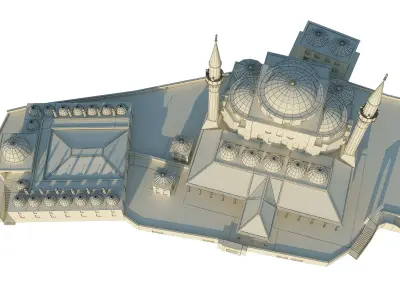 Mihrimah Sultan Mosque Low-poly 3D model