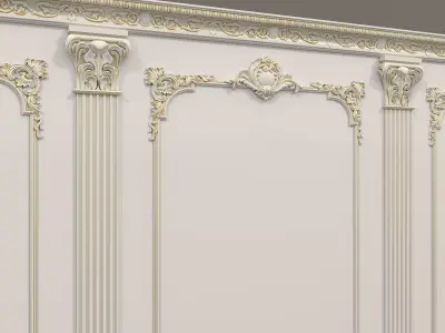 Wall Molding in Classic French style 27 3D model