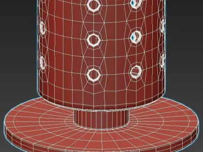 marlon table lamp - gold 3D model