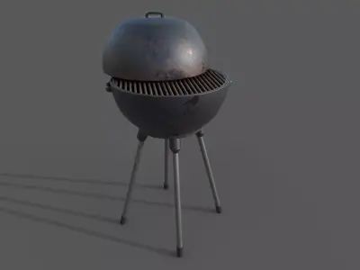 BBQ grill pbr ready 3D model