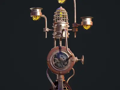 Lamp-watch Model 3D Model Low-poly 3D model