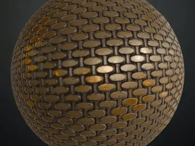 Rusty Metal Mesh Industrial PBR Seamless Texture
