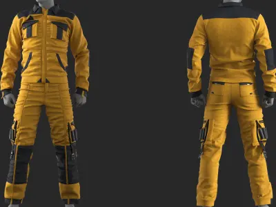 Mens Uniform - Marvelous Designer with Video Process 3D model