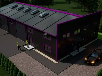 modern warehouse model 3D model