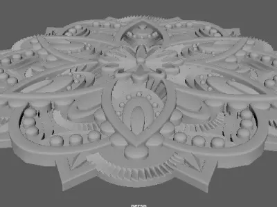 rosette flower 3D model 34