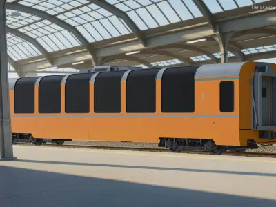  Open-Window Railcar for Scenic Routes First Class Yellow Simplified 