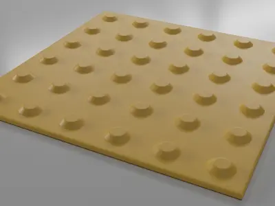 Pavement tactile tiles 3D model and texture PBR 3D model