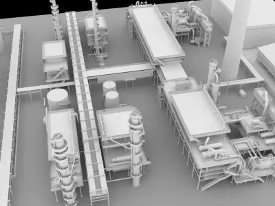 Energy power  Plant 3D model