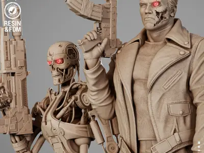 Wicked Movies Terminator Diorama 3D print model