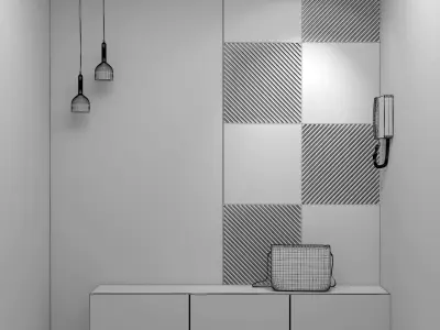 hallway modern entryway design 3D model